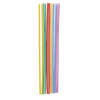 12 Multicoloured Skinny Tall Candles